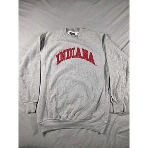 Steve & Barry's Gray Crewneck Sweater with Red Indiana Logo